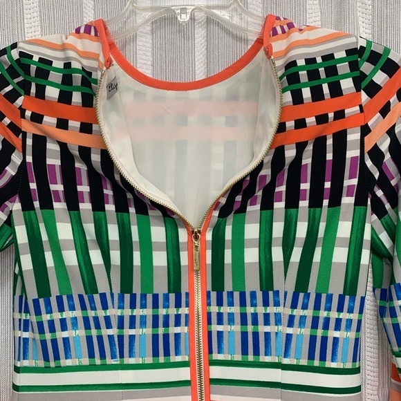 Eliza J Multi Color Geometric‎ Dress Size 4 - Picture 6 of 7